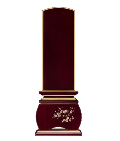 新世紀位牌 優雅蒔絵 風桜 紫檀