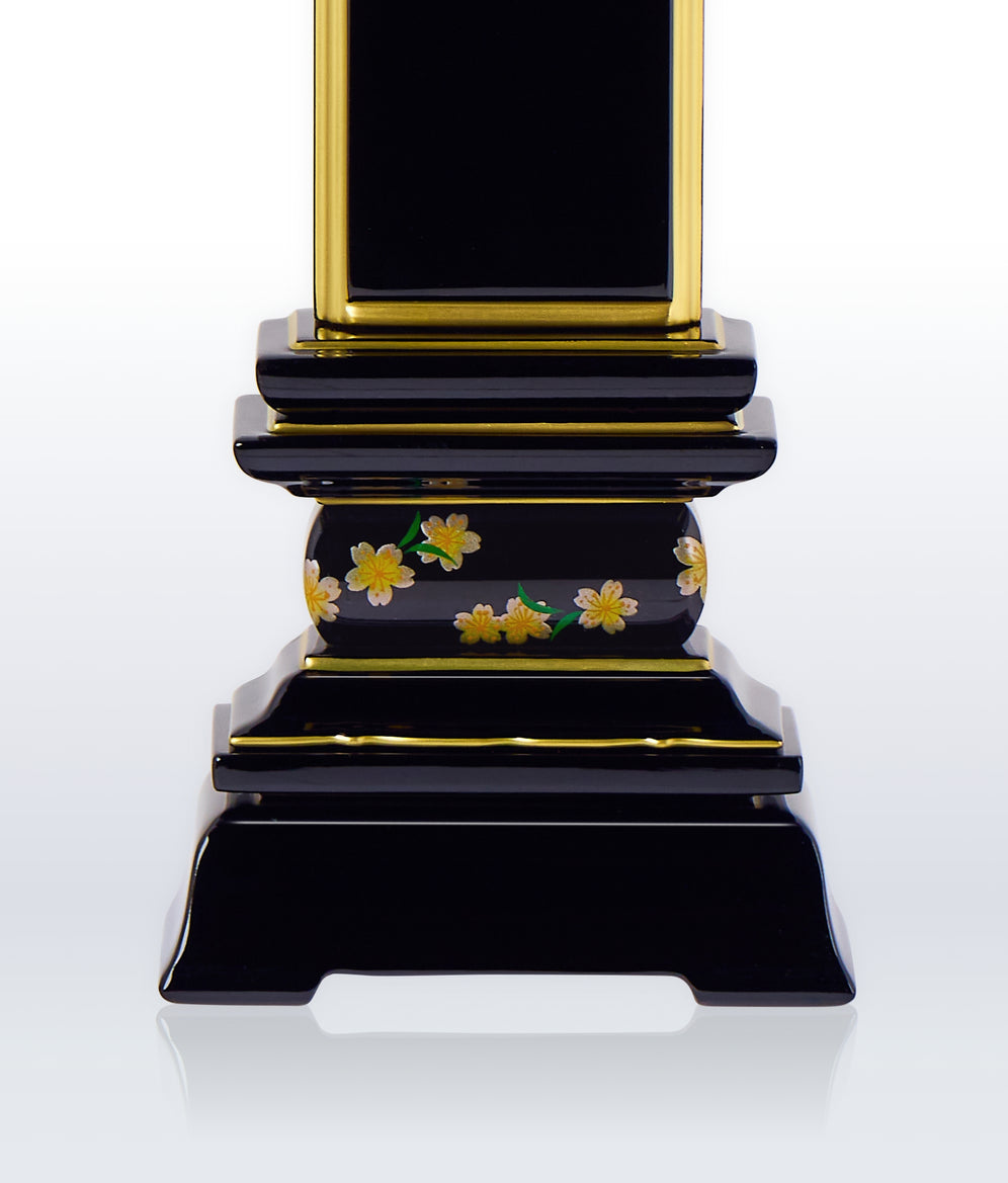 漆芸蒔絵位牌 優 高台 黒塗り